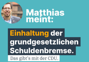 Wir halten an der Schuldenbremse des Grundgesetzes fest