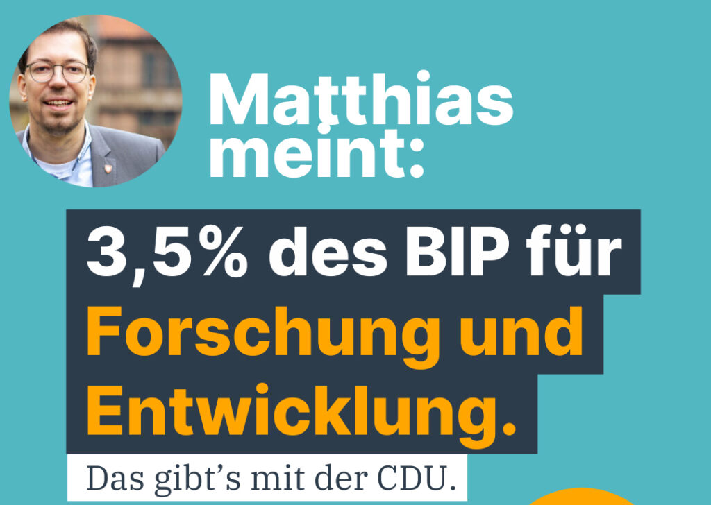 Geld für Forschung und Entwicklung!
